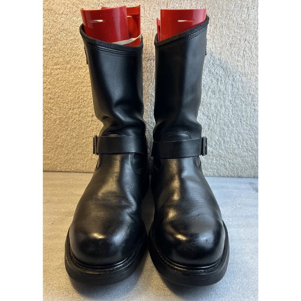 Herman Survivors S/T Engineer II Steel Toe Black Motorcycle Boots Men's 12